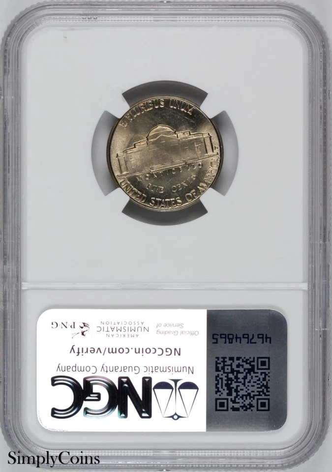 1947-D Jefferson Nickel NGC MS66 GEM BU Uncirculated - Image 2 of 2