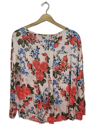 SUSY MIX Blouse à manches longues Dames Blouse T EU 40 crème-rouge-bleu - Photo 1/4