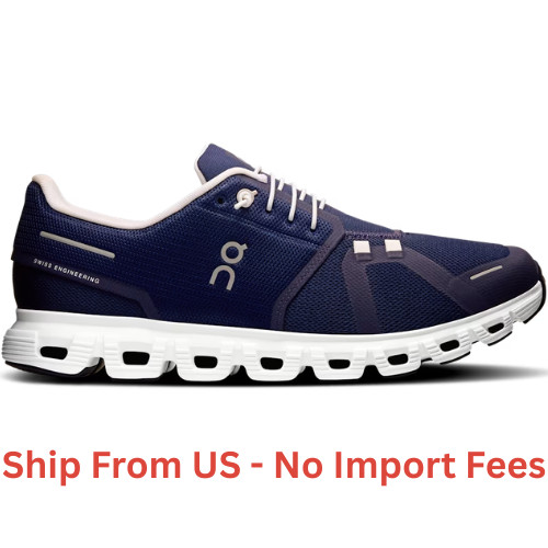 (Authentic) Men's On Cloud 6, Comfort Lightweight, Midnight/White, Free Ship US