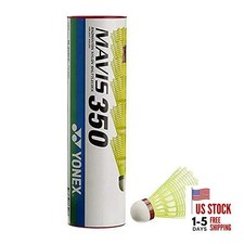  Mavis 350 Badminton Shuttle Box of 6 Fast yellow