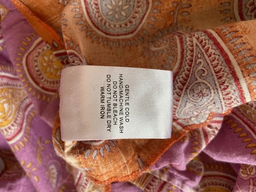 Charina Sarte Sleeveless Maxi Dress Pink Orange Paisley Sz S Pockets Maximalist - Picture 12 of 15