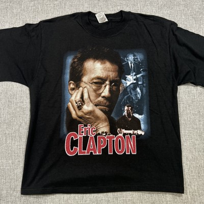 VTG Eric Clapton Shirt Sz Large Reptile Tour Band 2001 Y2K Blues Rock Two Sided