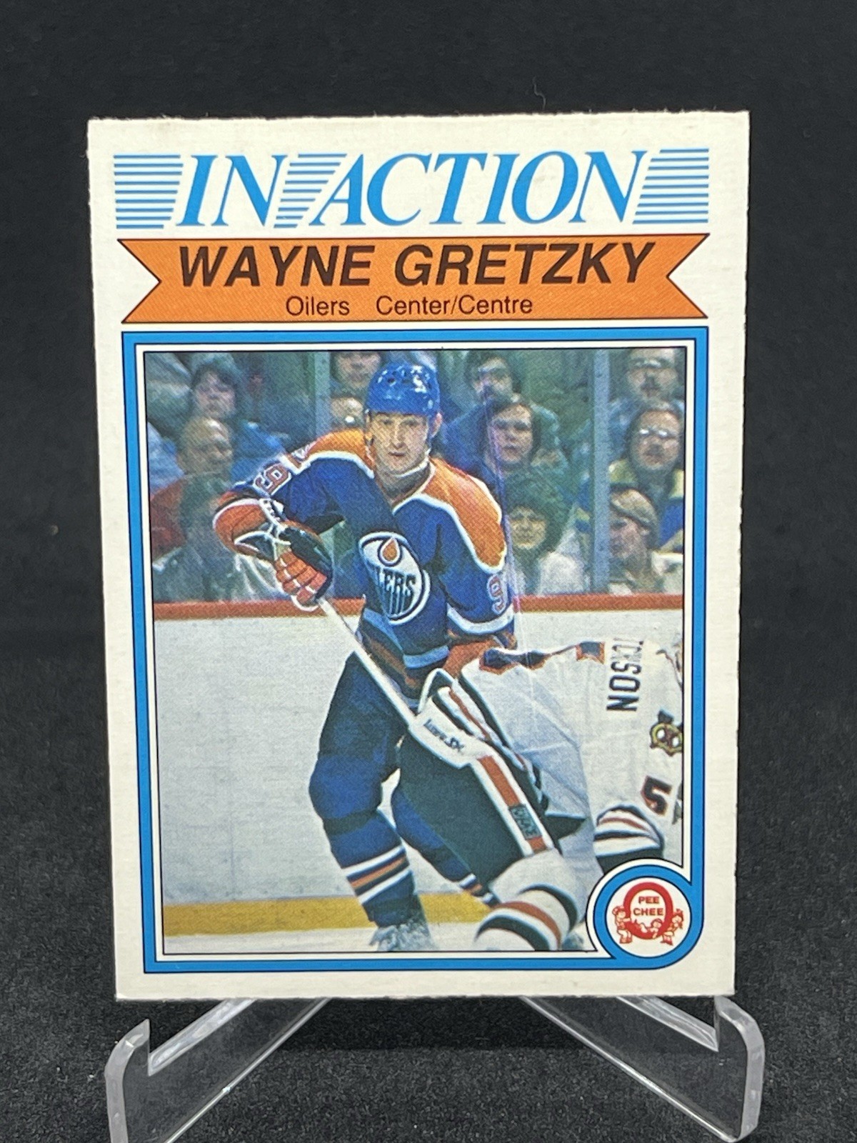 1982 O-Pee-Chee #107 Wayne Gretzky Edmonton Oilers In Action