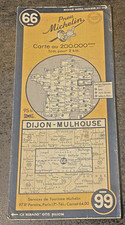 Michelin Card No. 66 - Dijon Mulhouse - 1951 - Beautiful Condition