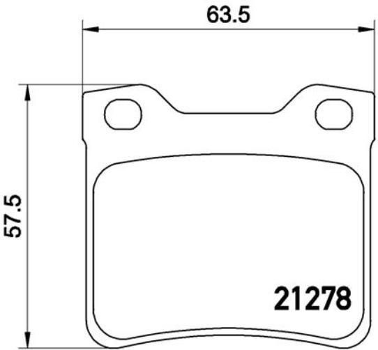 Plaquettes de frein Brembo P 61 058 d'origine pour train avant d'automobiles citadines