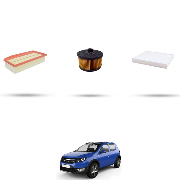 Hoffcar Wartungs-Kit 3 Filter FüR Dacia Sandero II 1.0 LPG 74 Kw-image