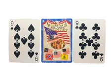 Swap Playing Card    FLAGS OF OUR COUNTRY    Lot of 2  Black Nines
