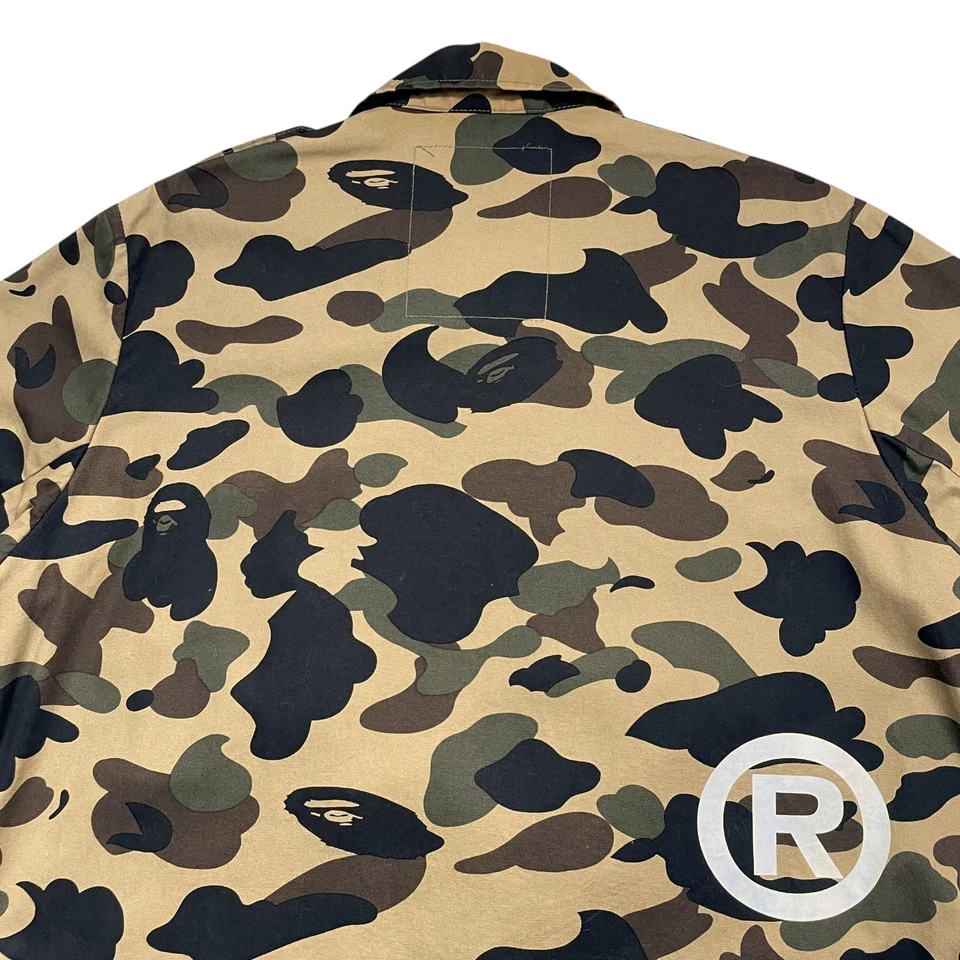 VTG 00s BAPE A BATHING APE OG CAMO MILITARY JACKET COTTON SIZE M MADE IN JAPAN - Image 4 of 4