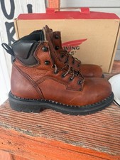 RED WING Brown Leather Steel Toe Women's Size 8B Boots Safety 2326 Made In USA