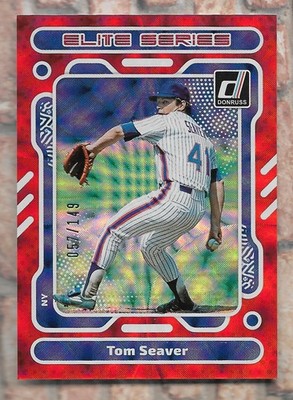 TOM SEAVER 2023 PANINI DONRUSS SP RED INSERT CARD #'D /149 MLB METS STAR!