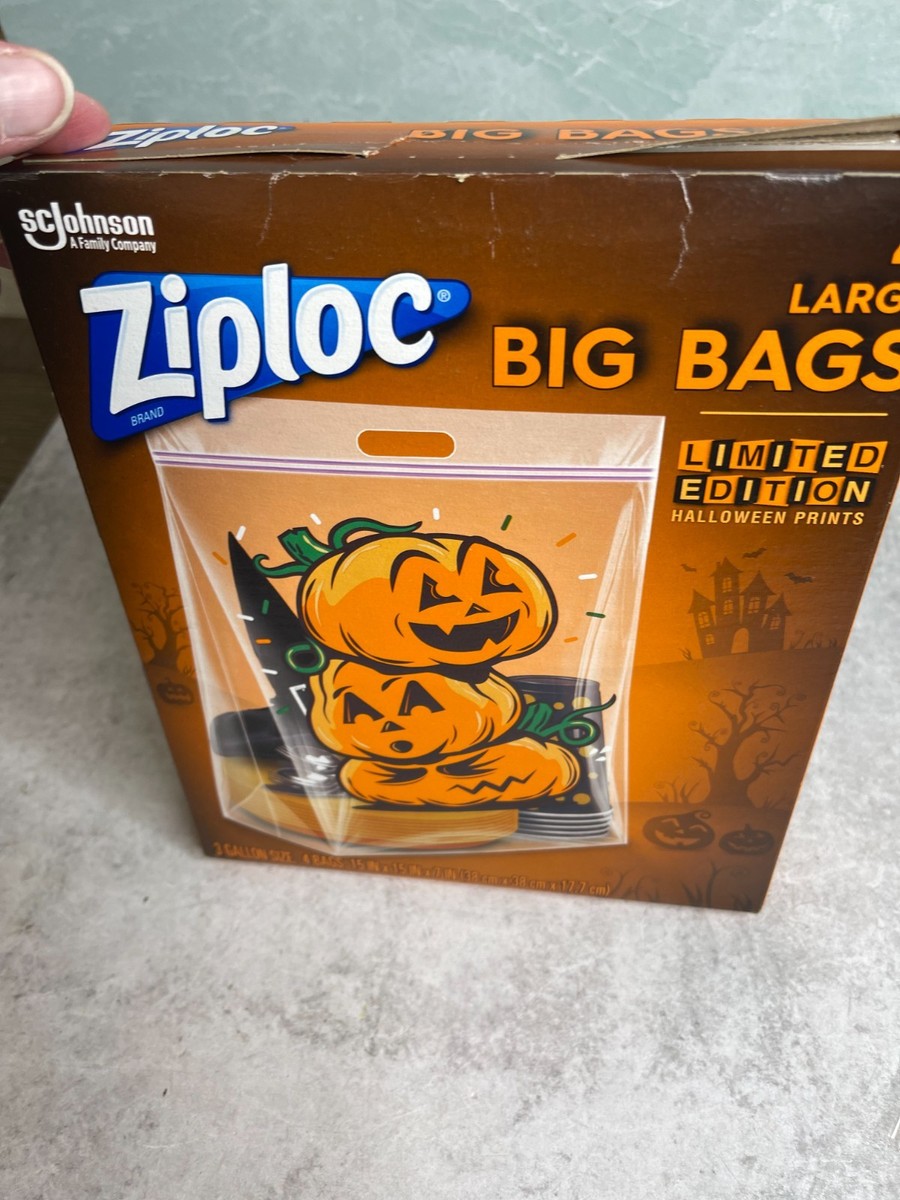 Ziplock 4 Large Halloween Big bags New open box Limited