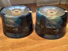 TDK DVD-R 1-16x speed 4.7 GB NEW/SEALED Recordable Discs Disks 100 Pack Spindle