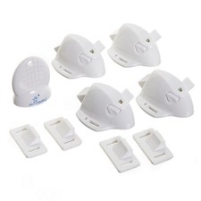 Dreambaby L855A White Plastic Adhesive Magnetic Cabinet Locks 1.5 H x 1.5 Win.