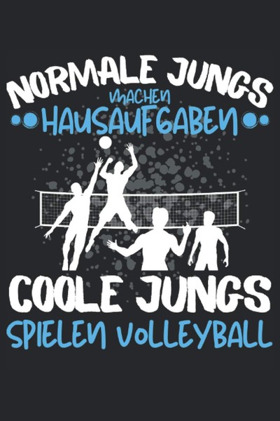 Coole Jungs Spielen Volleyball!: Notizbuch A5 120 Seiten-image