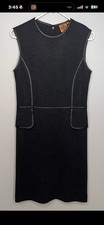 Tory Burch Dress X Small Gray Violet Peplum Ponte Sheath Wool Blend Knit