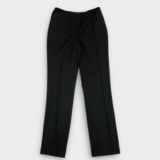 Ralph Lauren Black Label Stretch Wool Blend Straight Leg Pant Size 4 Black