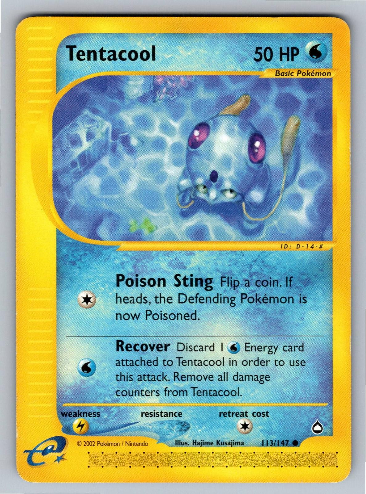 Tentacool 113 Common Aquapolis Pokemon Lightly Played