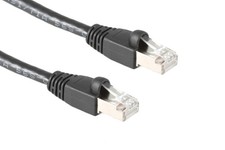 CAT6A Shielded Ethernet Patch Cable, Snagless, 1', Black - Lifetime Warranty