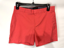 Banana Republic 5 Coral Red/Pink Twill Stretch Cotton Shorts Sizes 0,2