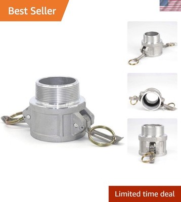 2 pcs Aluminum cam lock fittings 2'' Part B cam groove hose fitting camlock fi...