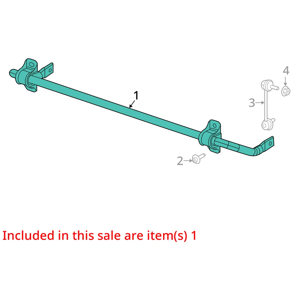 2016 Jeep Renegade FWD Rear Stabilizer Bar OEM 85K Miles - LKQ418537378 - Image 4 of 4