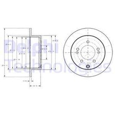 2 dischi freno nuovi per KIA:K3 II,SOUL I,FORTE5 II,SOUL I SUV,K3 II Berlina