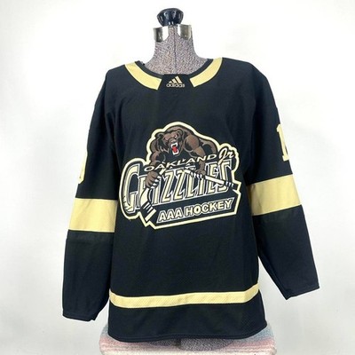 Black Adidas Youth Oakland Grizzlies AAA Hockey Jersey 