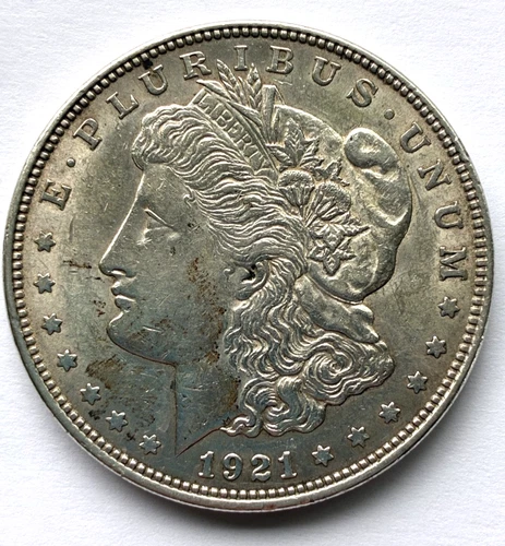 1921 P Morgan Silver Dollar, Circulated, fine condition