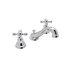Rohl AC102X-APC-2 Arcana Widespread Lavatory Faucet With C-Spout Polished Chrome