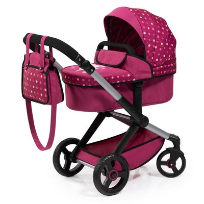 Bayer Design Kombi-Puppenwagen Xeo bordeaux Punkte Fee NEU