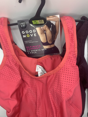 M&S Goodmoves Ultimate Support Sports Bra x2 Pack 34GG Non Wired See Description