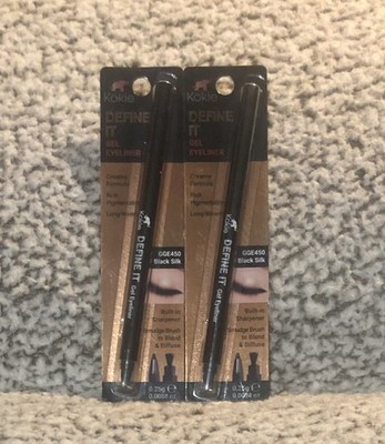Kokie Define It Gel Eyeliner Black Silk Waterproof Smudge Proof (Set Of 2)