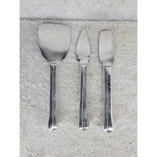 Vintage Stainless Steel Cheese Knife Spreader Set 3 Piece Serving Utensils