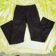 BANANA REPUBLIC New Black Solid Women Flat Martin Fit Dress Pants Size 0