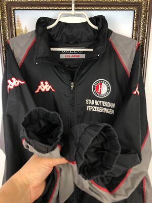 Vintage Kappa Feyenoord Football Jacket Soccer Track Top Mens