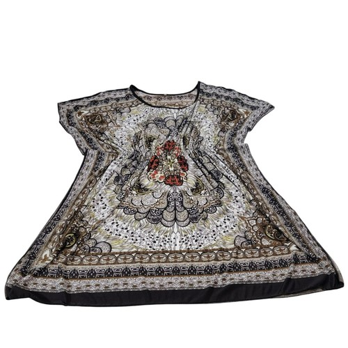 Robe sans marque, femme S/M marron cachemire, manches Dolman, pull, excellent état - Photo 4/9