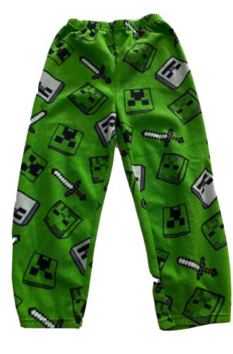 Minecraft Boys Size 6 Green Fleece Pj Pants Pajama Bottoms | eBay
