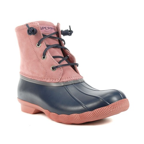 Pink Leather Duck Boots STS86703 