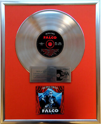 Falco The Final Curtain original CD/Cover + 12'' gerahmt goldene Schallplatte