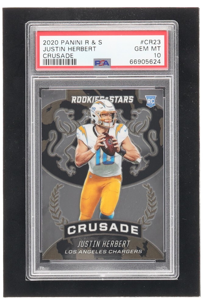 Justin Herbert 2020 Rookies and Stars Crusade #23 RC (PSA 10)