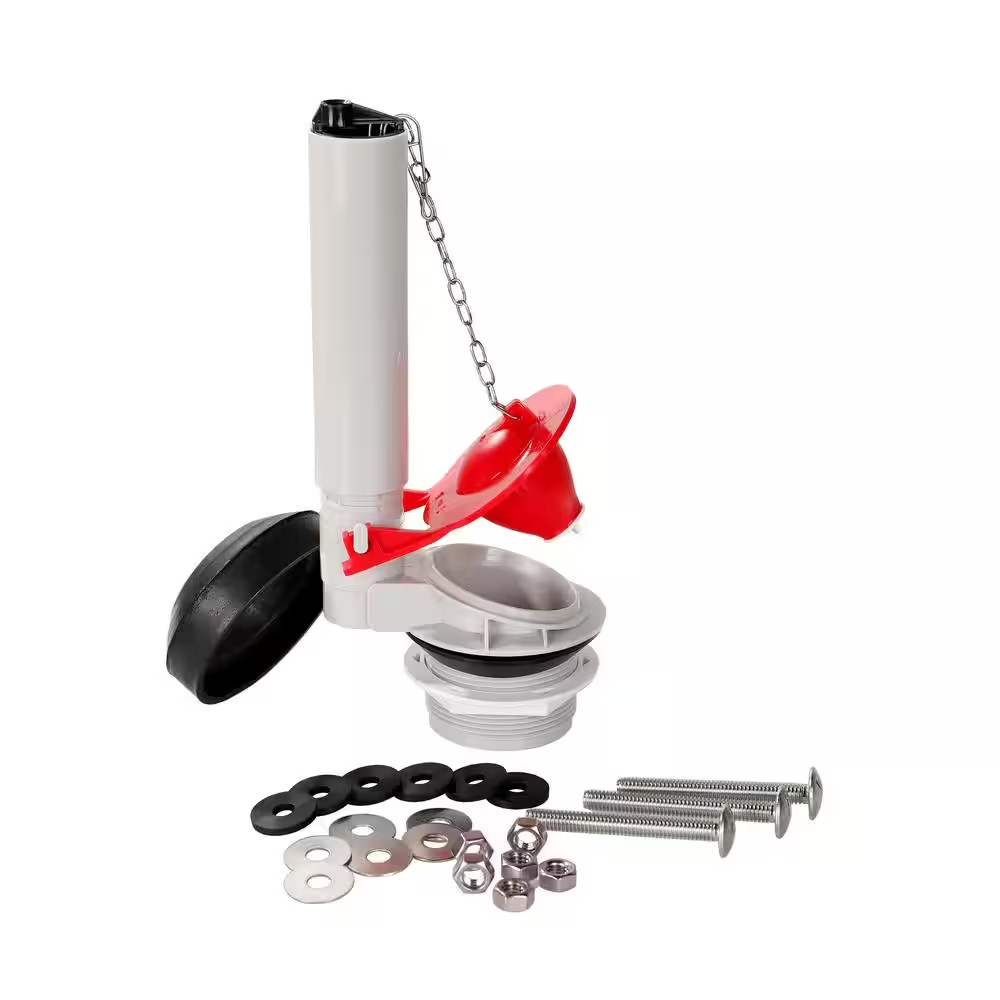 Universal 2in. Adjustable Toilet Flush Valve Repair Kit EZ Install Complete Set