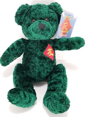 Foo Forever Stuffed Plush Beanie Bear Health Green Missing Bracelet 