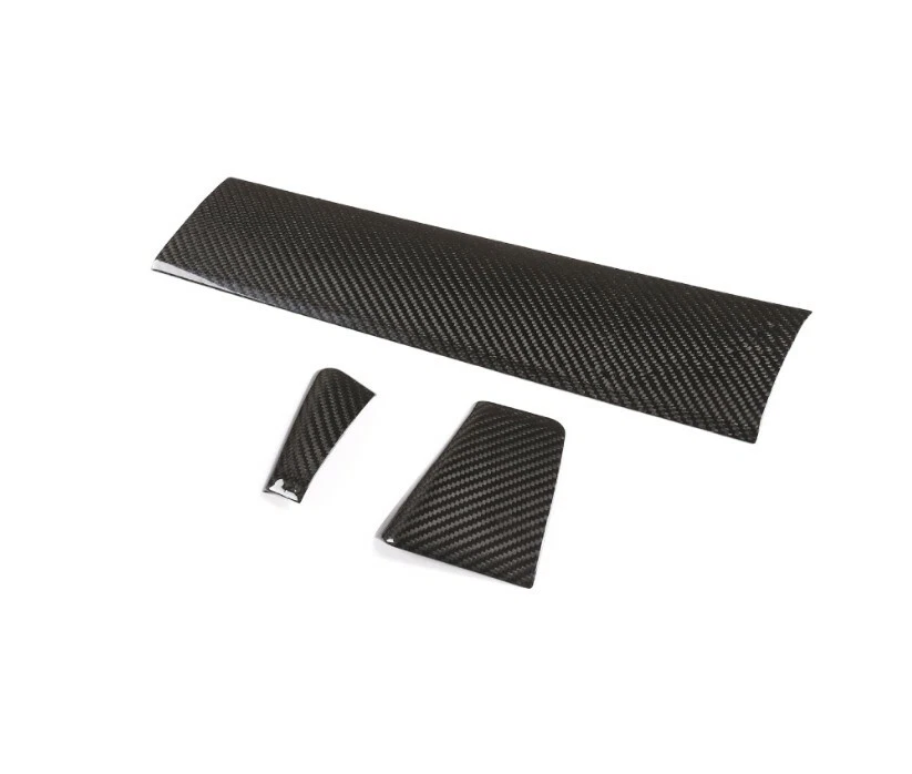 Cubierta de consola central de fibra de carbono real de 3 piezas apta para Porsche Macan 2014-17 Foto 3 de 4