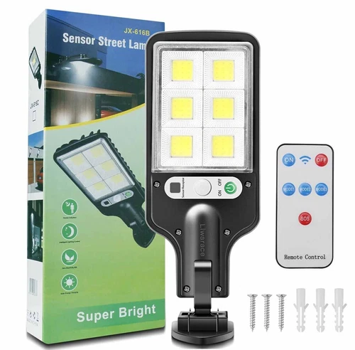 Large Solar Light 72 LED Motion Sensor Outdoor Garden Street Wall Security Lamp - Picture 1 of 8