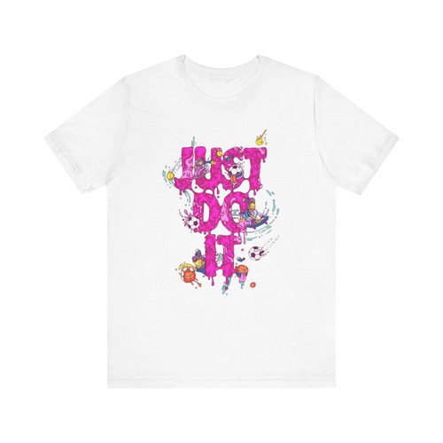 Just Do It Colorful Unisex Jersey Tee | Motivational Shirt, Casual Wear - Picture 6 of 45