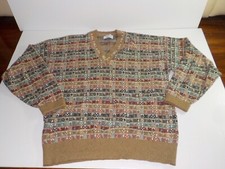 Vintage Tricots St Raphael Sweater Adult XL V Neck Knit Made In USA