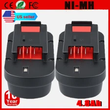 2PCS for BLACK DECKER 14.4V Slide Battery HPB14 FIRESTORM FSB14 499936-34 4.8Ah