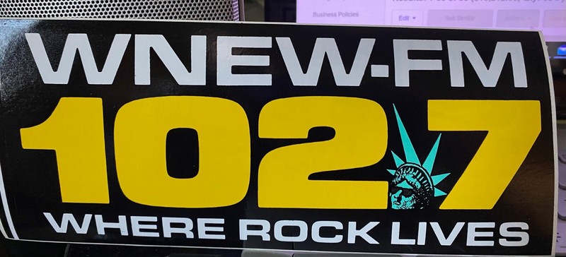 radio station bumper sticker WNEW FM NYC 102.7 FM rare VINTAGE