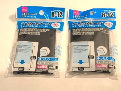 Daiso Trading Card Sleeve R-12 Regular Size 40 Sleeves NEW, set of