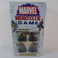 New 2004 HEROCLIX GAME MARVEL STARTER SET WIZKIDS WOLVERINE SPIDERMAN ELEKTRA